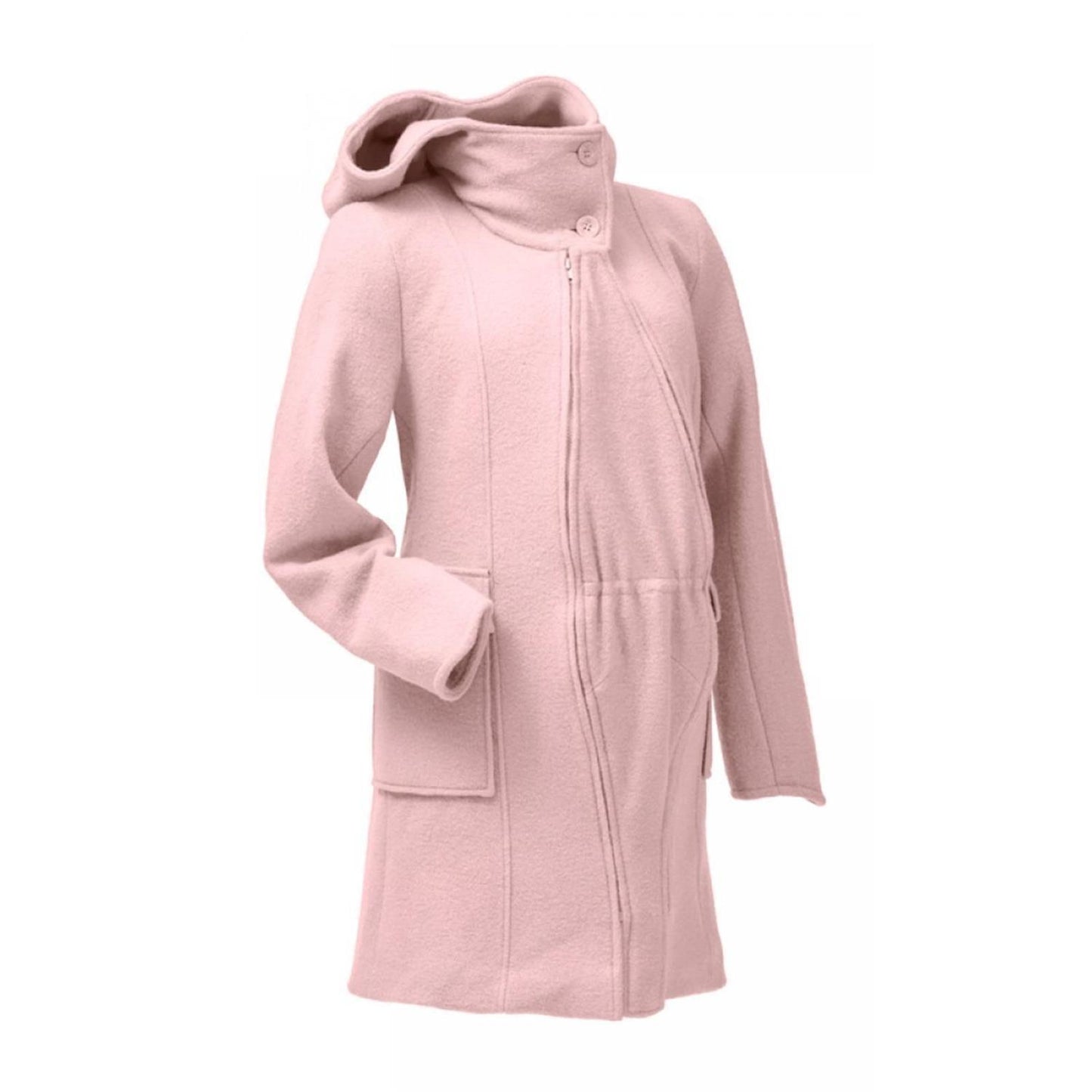 Umstands- und Tragemantel mit Kapuze