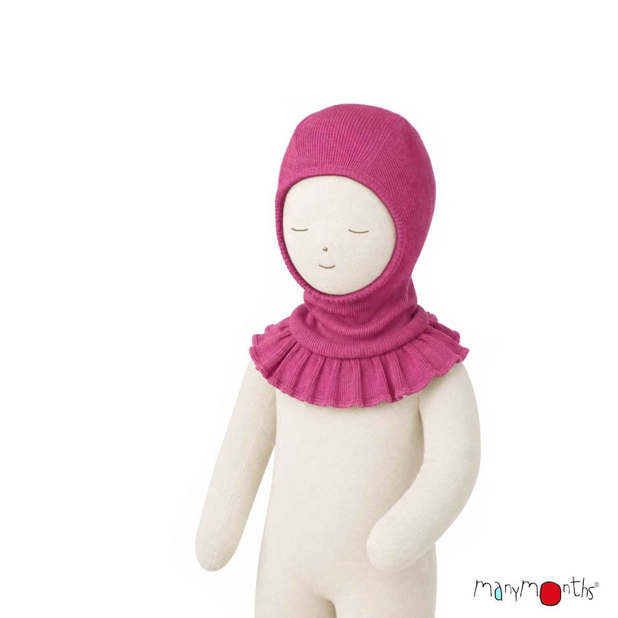 Merinowolle Schlupfmütze ELEPHANT HOOD Ruffle