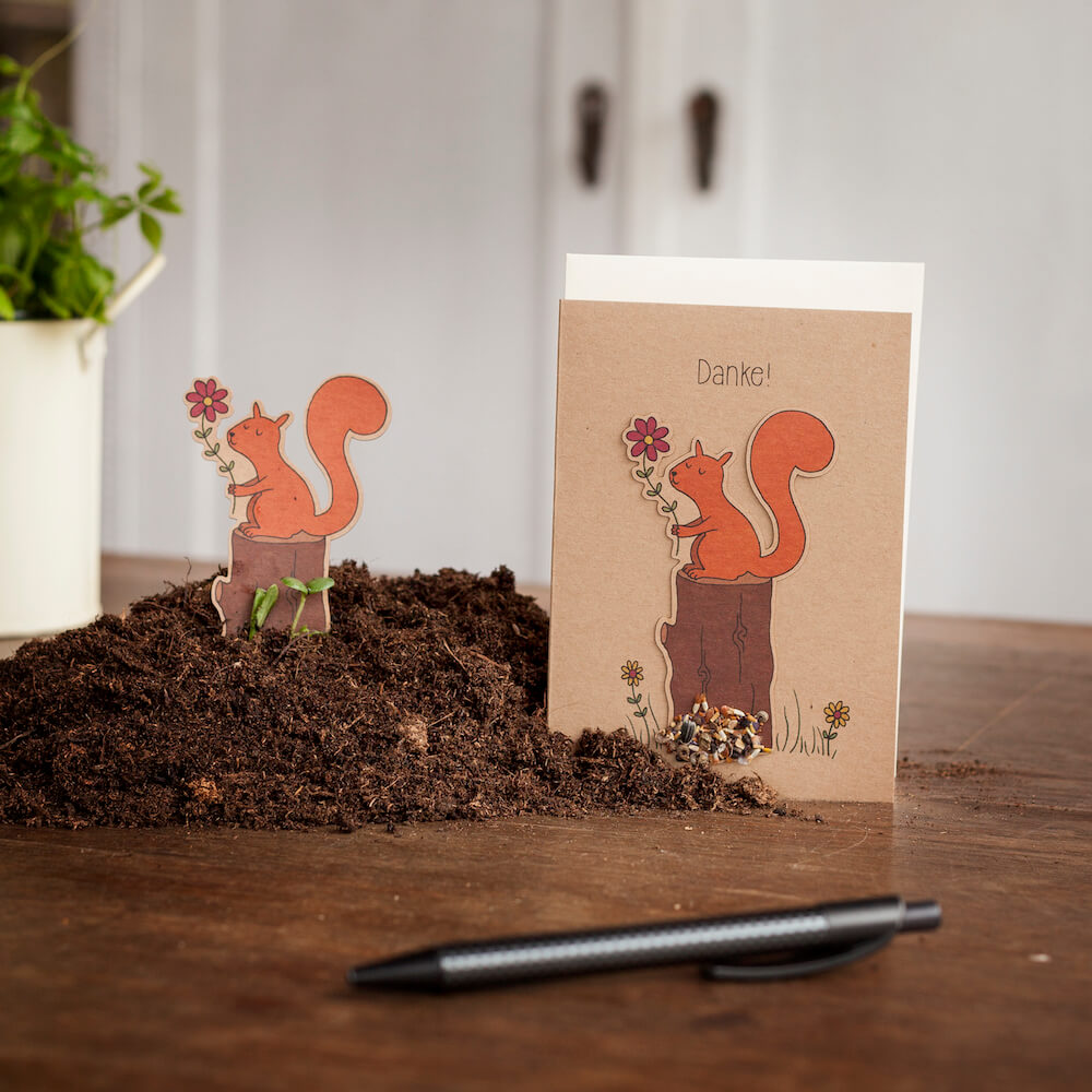 Saatstecker Grusskarte DANKE