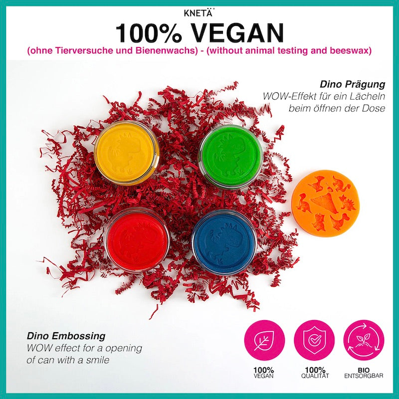 Vegane Spielknete Set DINO