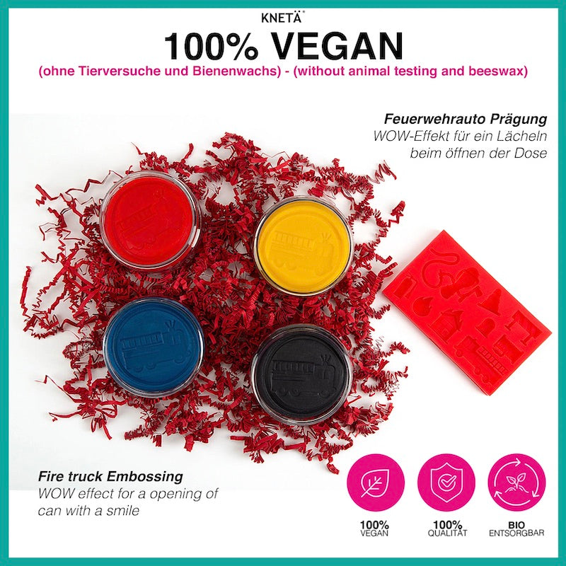 Vegane Spielknete Set FEUERWEHR
