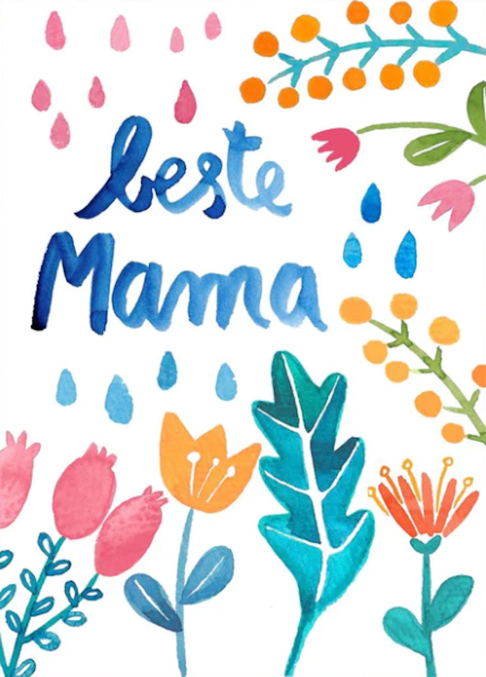 Frau Ottilie Postkarte BESTE MAMA