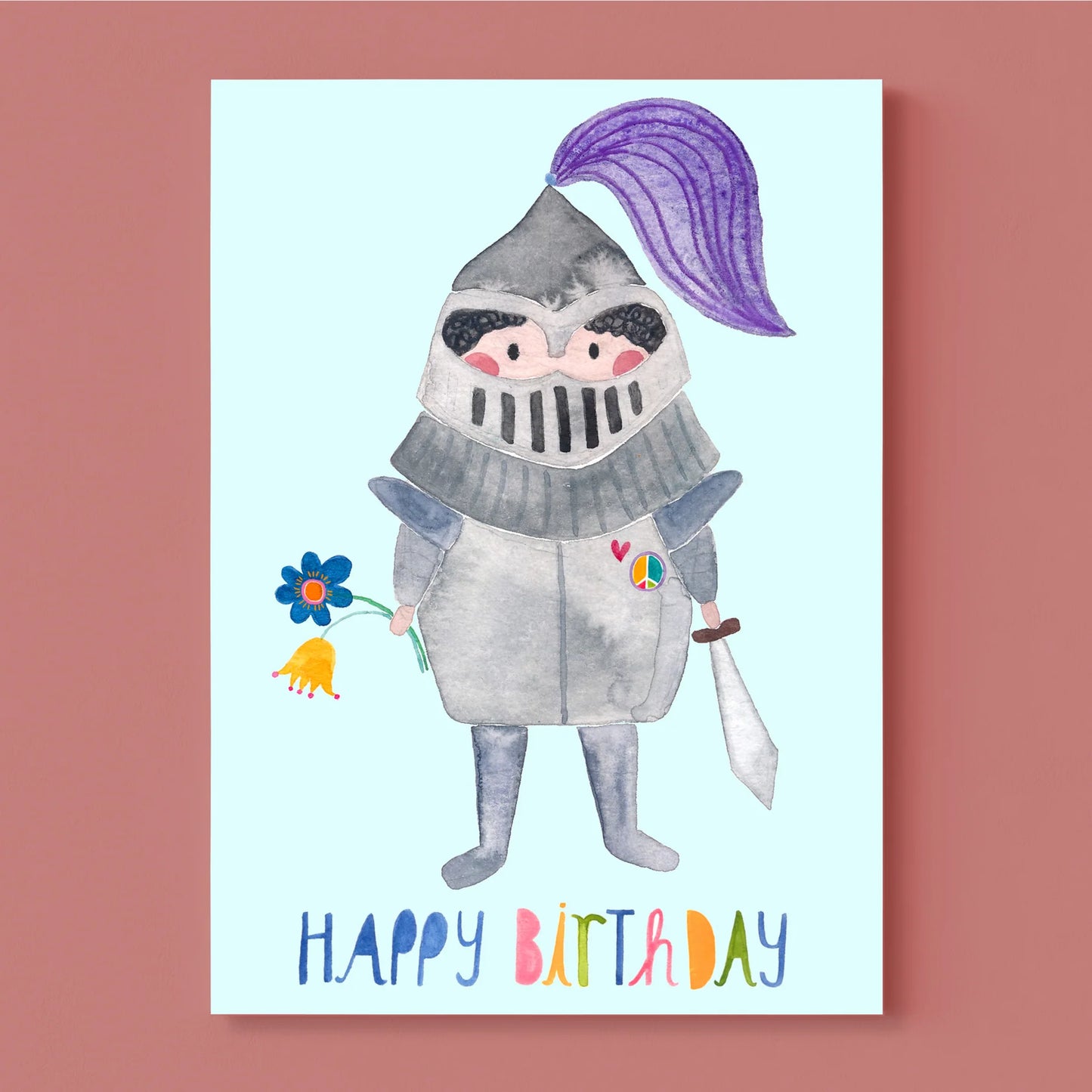 Postkarte HAPPY BIRTHDAY RITTER