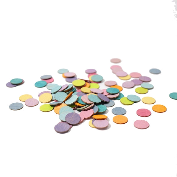 Konfettitaler aus Holz