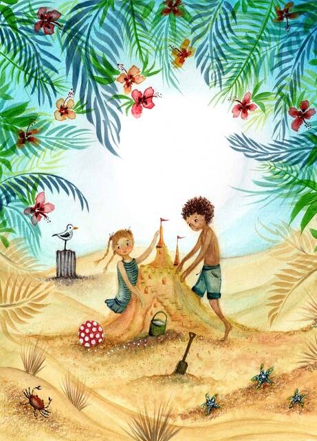 Bijde Hansje Postkarte STRAND