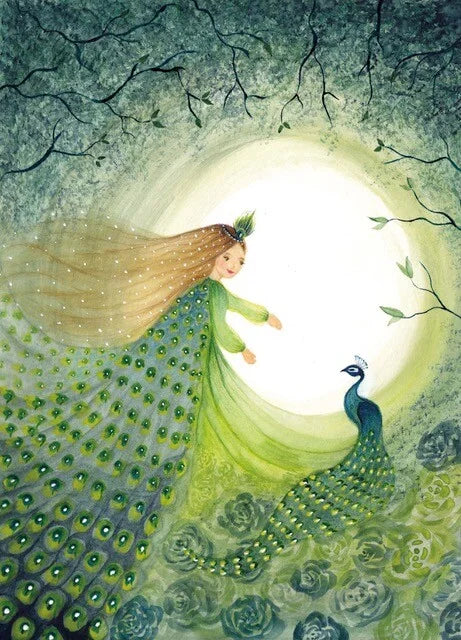 Postkarte PEACOCK PRINCESS