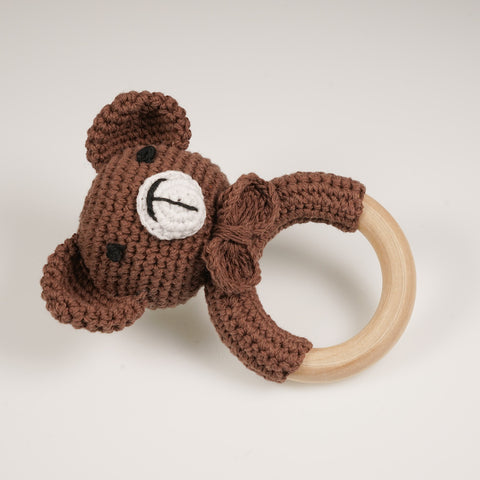 Greifling aus Holz mit Rassel MAX