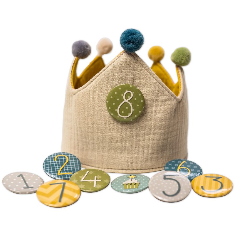 Geburtstagskrone mit Jahresbuttons