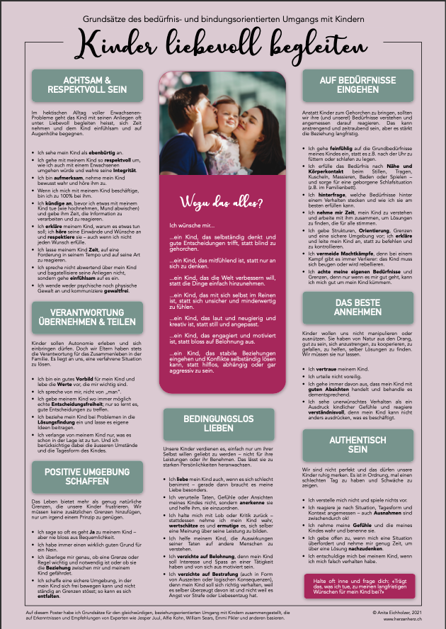 Poster - Kinder liebevoll begleiten