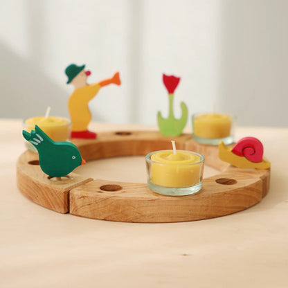 Teelichthalter Glas für Festtagsring und -spirale