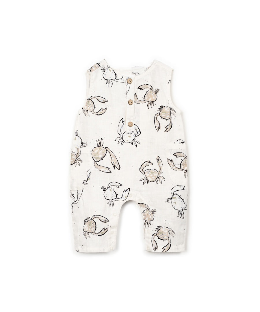 Leinen Jumpsuit mit Muster