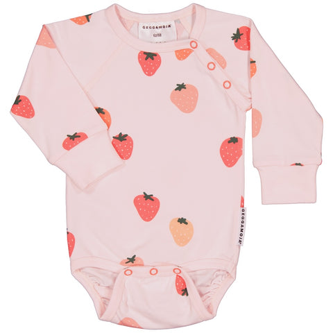 Bambus Body langarm STRAWBERRY