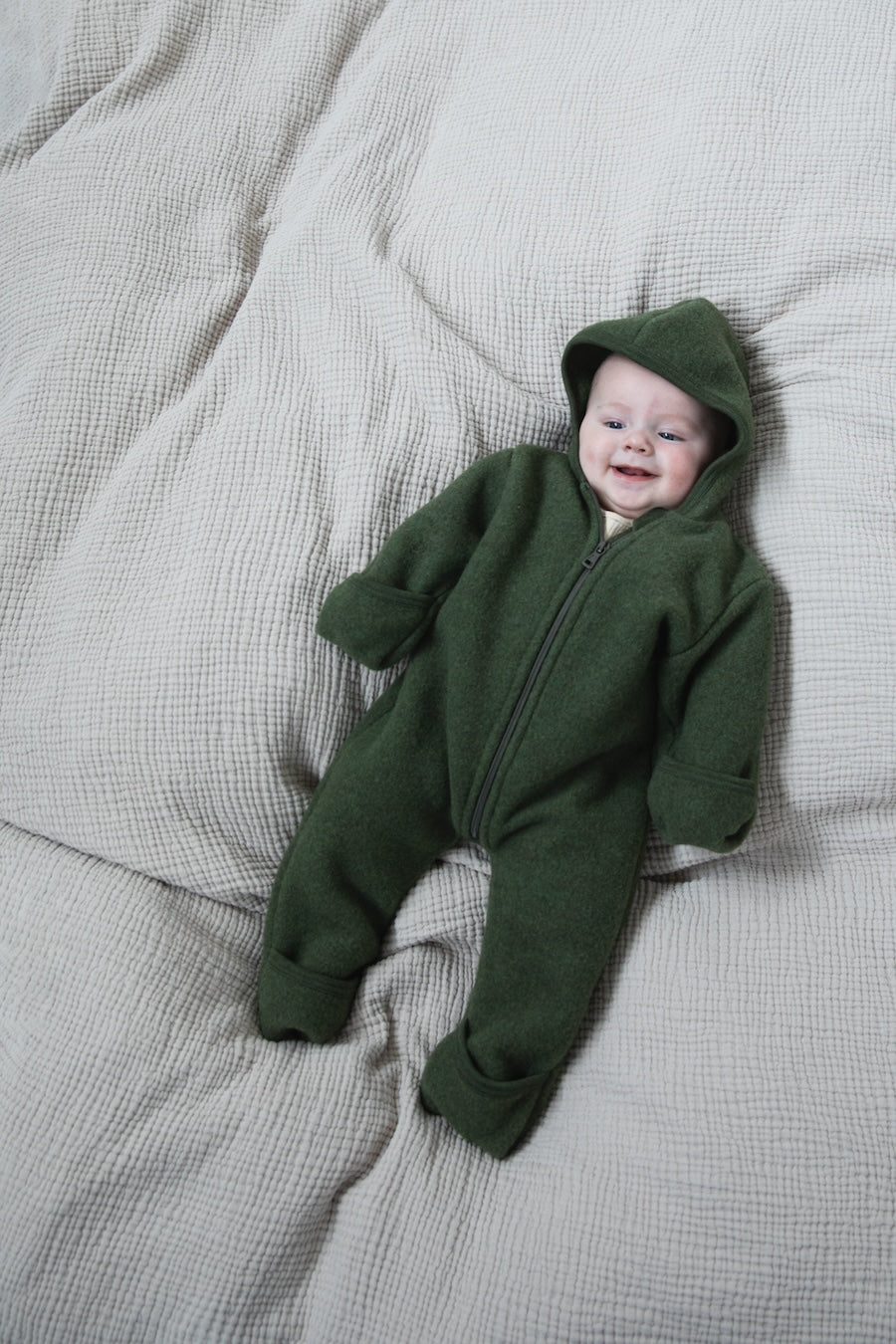Wollfleece Overall mit Reissverschluss