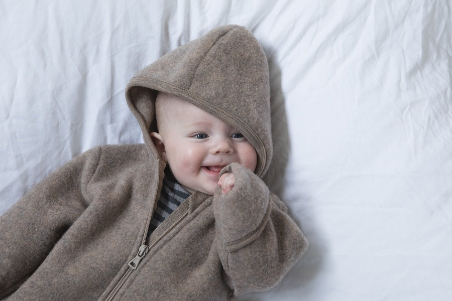 Wollfleece Overall mit Reissverschluss