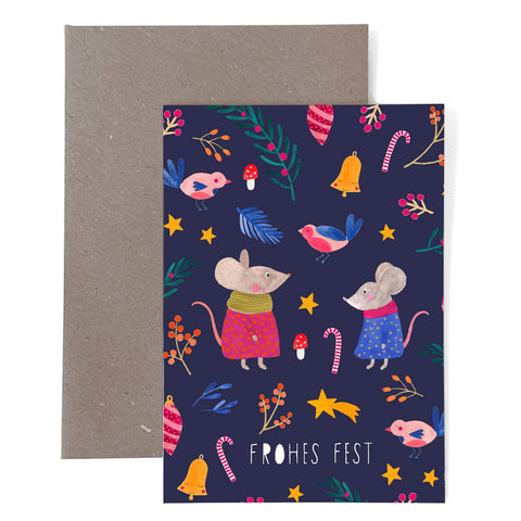 Postkarte WEIHNACHTSMÄUSE
