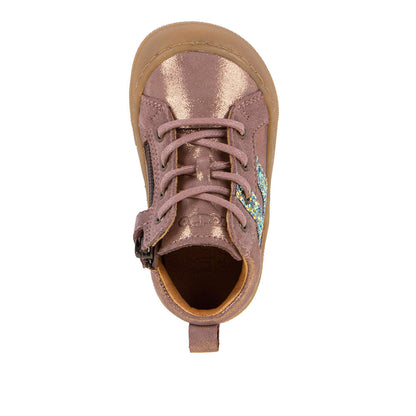 Barfuss Schuh MALY LACES shine aus Leder