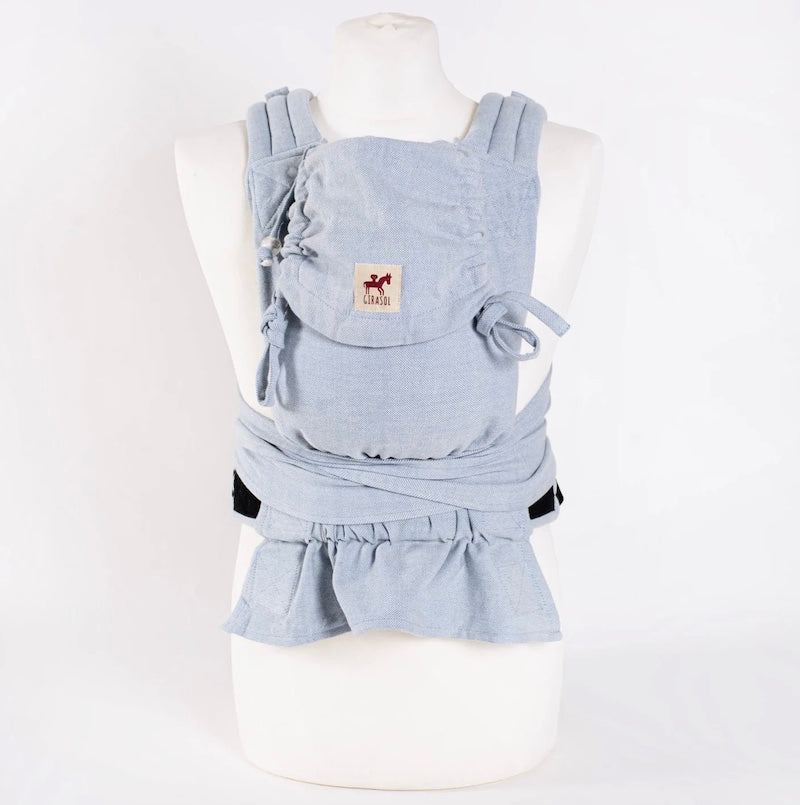 Girasol Mysol Baby Tragehilfe zum Binden aus Recycling-Baumwolle