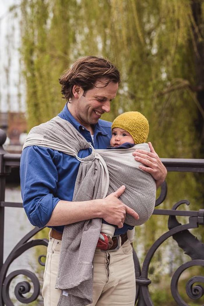 Ring Sling aus pflanzlich gefärbter Bio-Baumwolle YANG