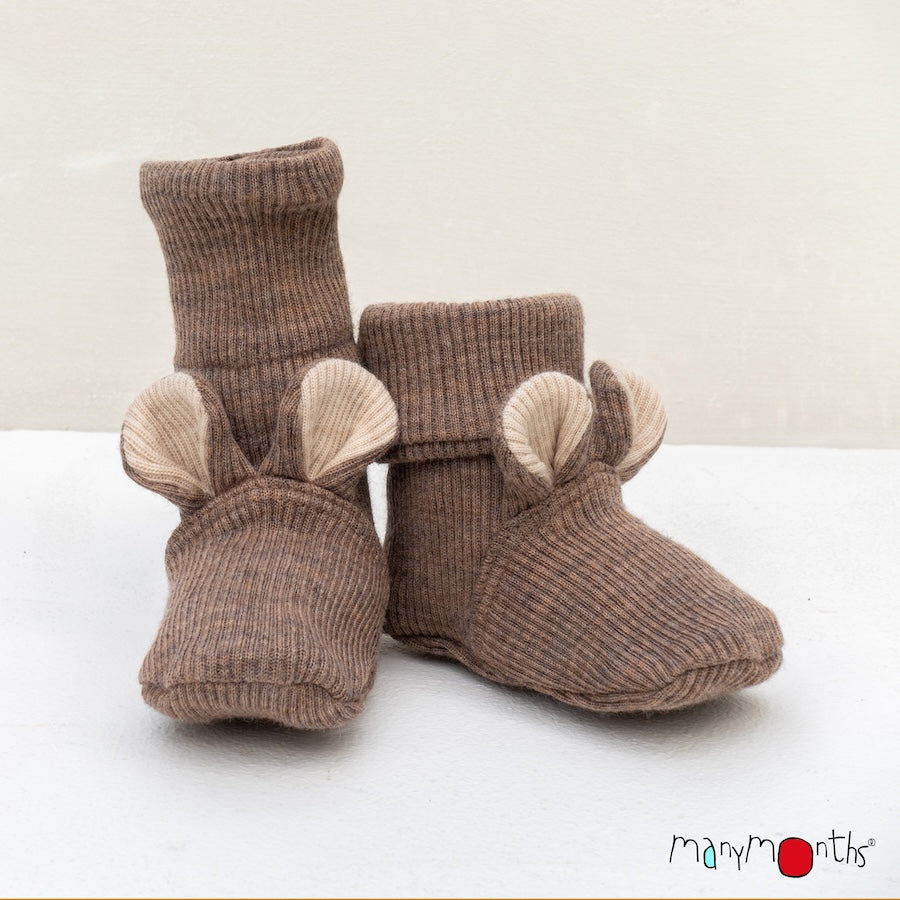 Merinowolle Teddy Booties