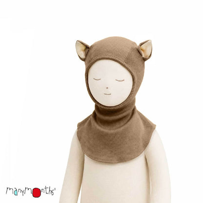 Merinowolle Schlupfmütze ELEPHANT HOOD Fox Ears