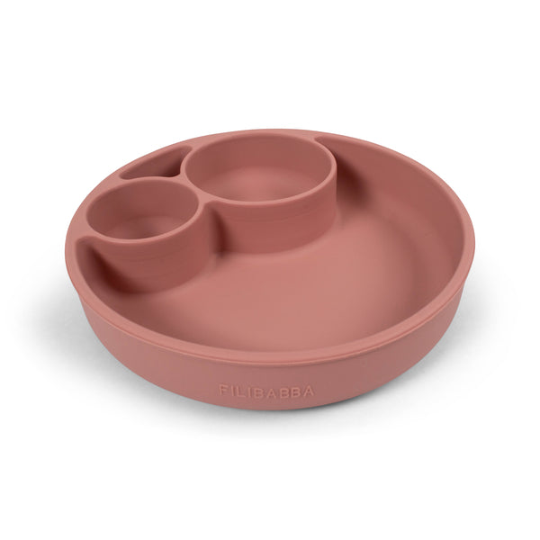 Kinderteller aus Silikon, mit Saugnapf