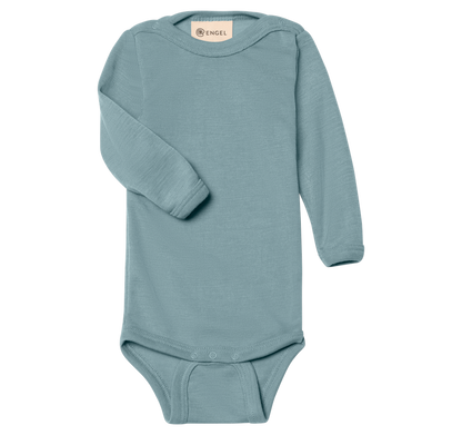 Wolle-Seide Body langarm uni