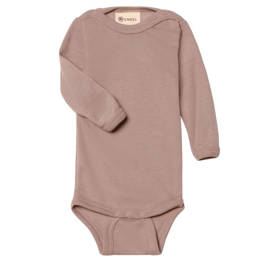 Wolle-Seide Body langarm uni