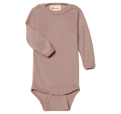 Wolle-Seide Body langarm uni