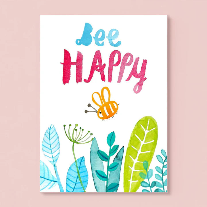 Postkarte BEE HAPPY