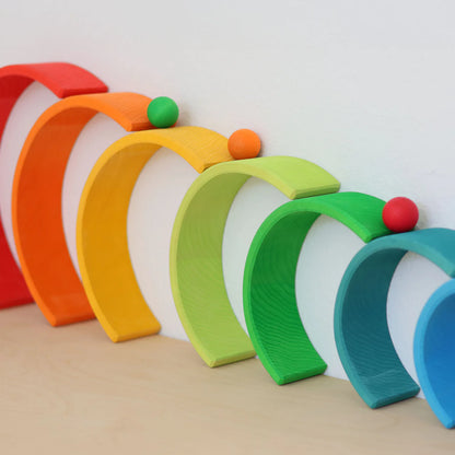 Holzkugeln Regenbogen