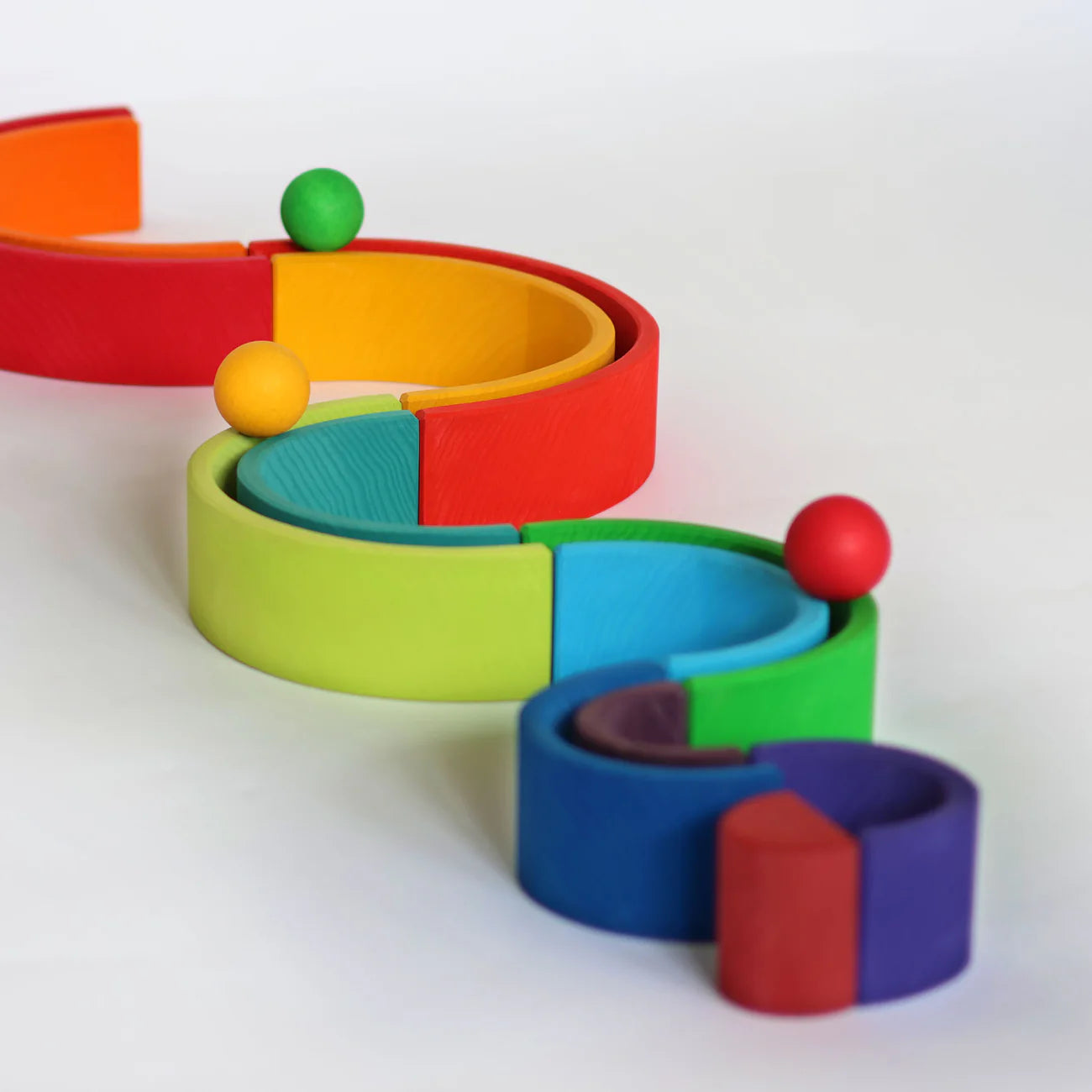 Holzkugeln Regenbogen