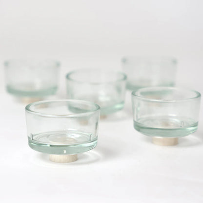 Teelichthalter Glas für Festtagsring und -spirale