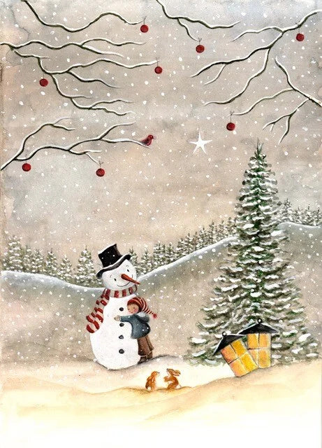 Bijde Hansje Postkarte SNOWMAN