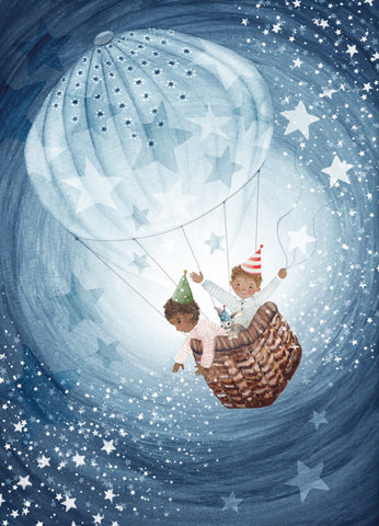 Postkarte TO THE MOON AND BACK