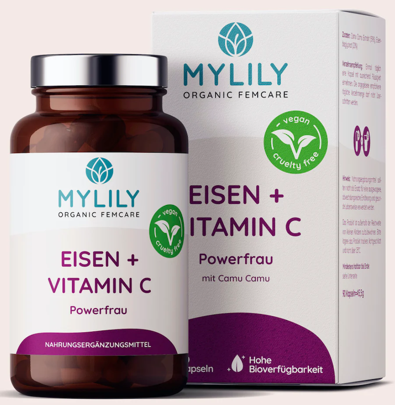 MYLILY Organic Femcare mit Eisen und Vitamin C POWERFRAU