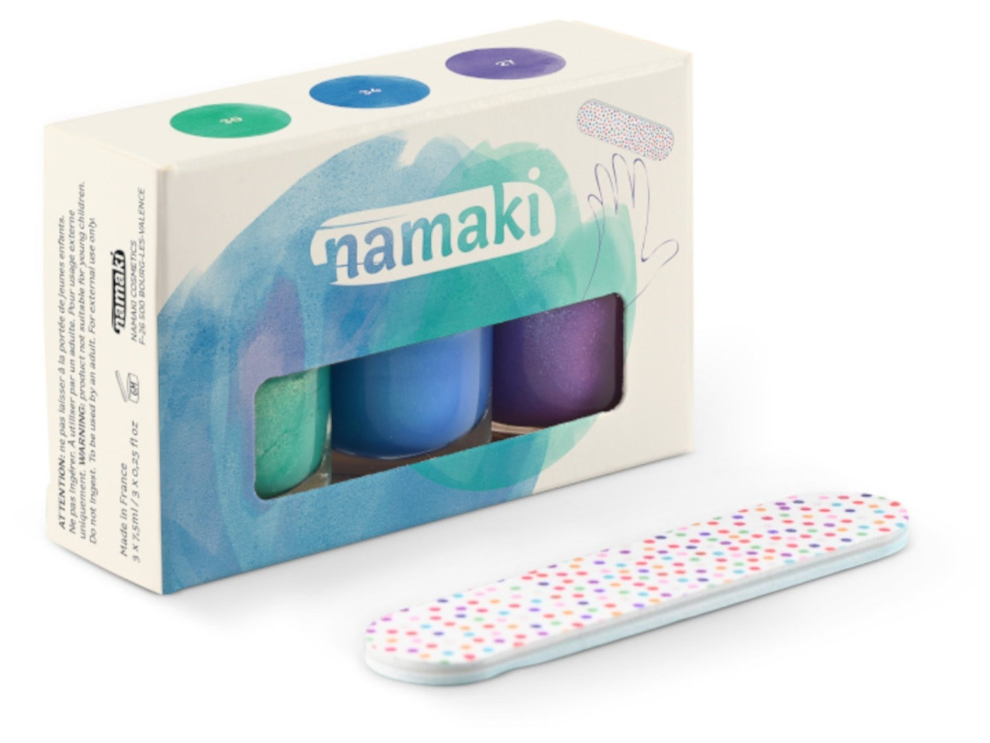Namaki Nagellack auf Wasserbasis für Kinder, 3er Set