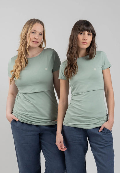 Umstands- und Stillshirt crossed opening mit Tencel