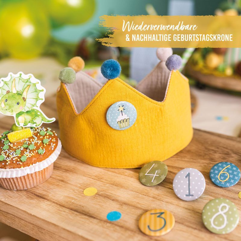 Geburtstagskrone mit Jahresbuttons