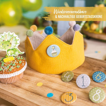 Geburtstagskrone mit Jahresbuttons