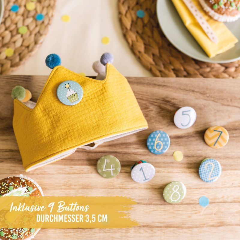 Geburtstagskrone mit Jahresbuttons