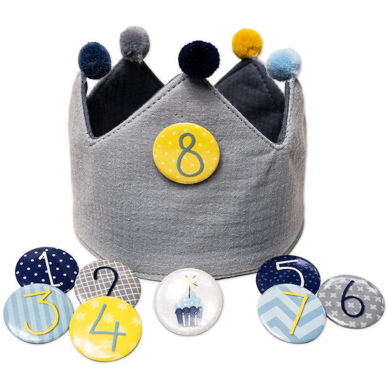 Geburtstagskrone mit Jahresbuttons